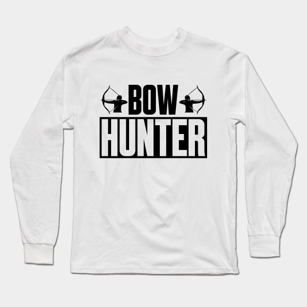 Bow Hunting Guy Archer Archery Deer Sport Arrows Long Sleeve T-Shirt by Mellowdellow